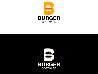 Burger software logo animation app branding creative design icon illustration logo minimal web