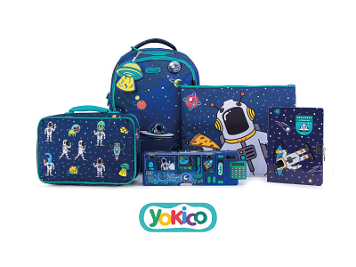 Yokico Space Adventure Products character design illustration product design stationery design