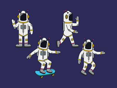 AstroDude character design illustration stationery vector