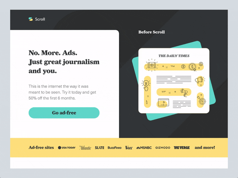 Scroll Landing Page and Banner Animation