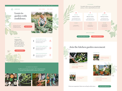 Gardenary Home landing page marketing design responsive design web design