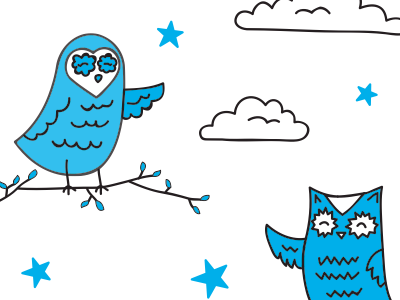 More doodled owls doodle interlink owls sketch