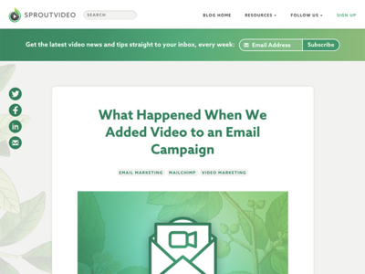 SproutVideo Blog updates azo sans blog gradient green social sproutvideo subscribe