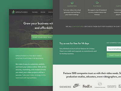 SproutVideo Homepage Case Study gradients homepage marketing playbook saas sproutvideo startup