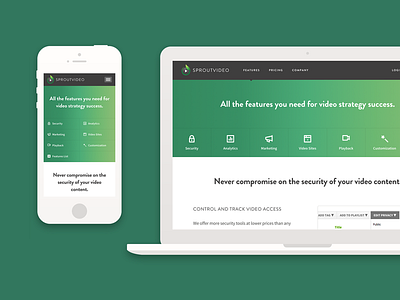 SproutVideo Features Page Case Study