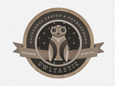Procrastination logo owl sentinel vintage woodcut