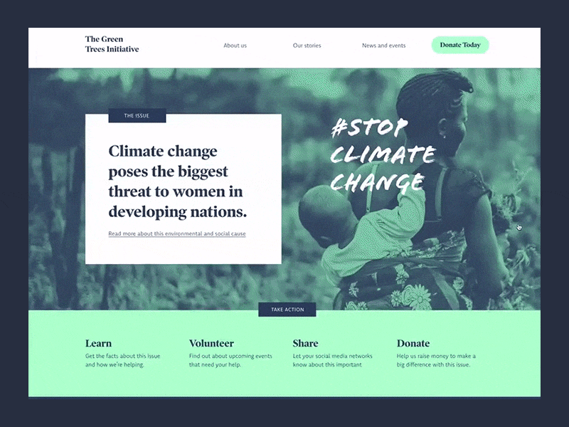 All the screens in 20 seconds ui kits responsive website responsive non-profit marketing website made with adobe xd landing page free ui kit free template free resource charity adobe xd adobe