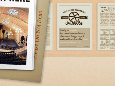 Final tease brown dribbble envelope naconf new adventures photoshop print tease texture