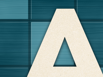 Intro to Letters avenir blue icon wood