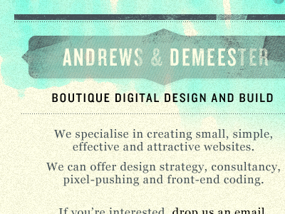 Andd.1.0.1.Dribbble design textural typography web