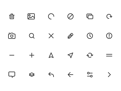 Icons For iOS App glyph icon icon set minimal simple stroke
