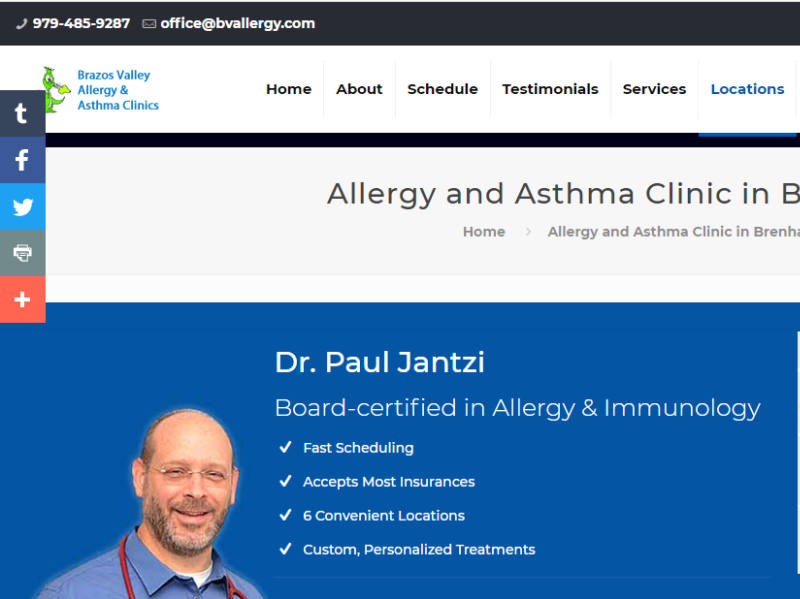Allergy and Asthma Clinic in Brenham, TX by Paul David Jantzi on Dribbble