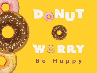 Donut Worry Be Happy Banner
