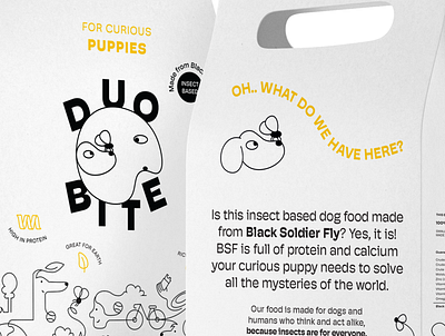 Duo Bite / insect based food branding bw design graphic design identity illustration logo pattern visual identity