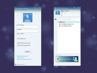 Windows Live Messenger Redesign design figma microsoft redesign redraw ui web design windows windows live messenger