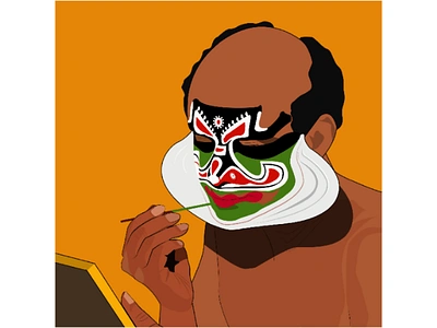 Kathakali illustration vector