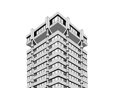 Minimal illustration minimal building