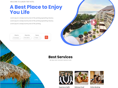 Luxury hotel landing page