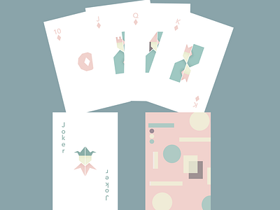 Subdued - Playing Cards flat design geometric graphic design illustration minimalism pastel playing cards