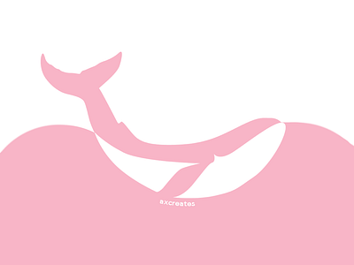 Whale flat design graphic design negative space