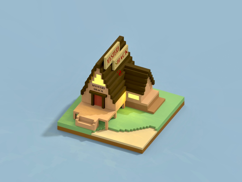 Voxel Mystery Shack by Alice Qin on Dribbble