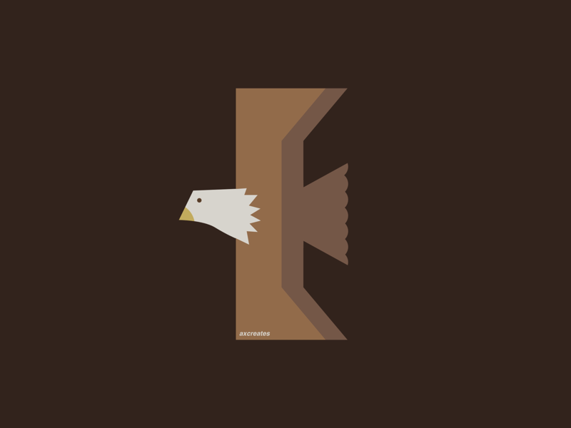 E for eagle vector design vector art vector illustration flat design graphic design typography