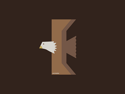 E for eagle flat design graphic design illustration typography vector vector art vector design