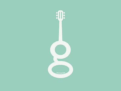 G for guitar flat design graphic design typographic design typography vector art vector design vector illustration