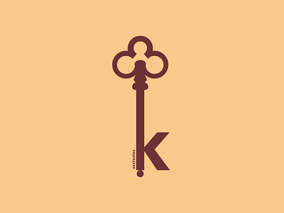 K for key flat design graphic design illustration typographic design typography vector vector art vector illustration