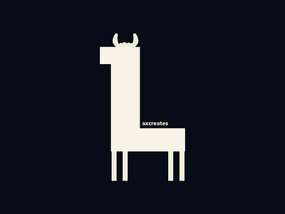 L for llama flat design graphic design illustration typographic design typography vector art vector design vector illustration