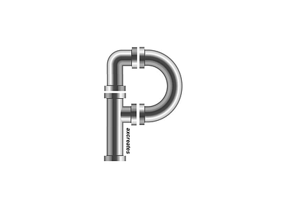 P for pipe flat design graphic design illustration typographic design typography vector art vector design vector illustration