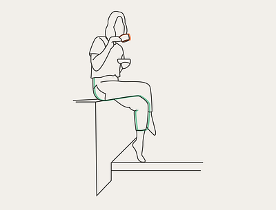 Lined | Morning Coffee coffee illustration lineart minimalism
