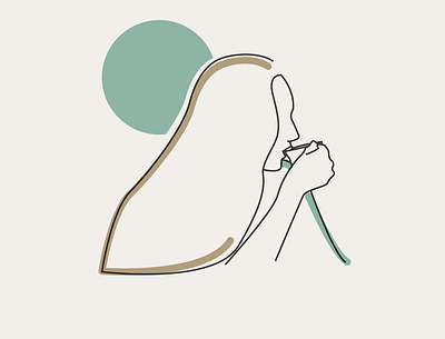 Lined | Evening Tea illustration lineart minimalism tea