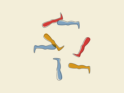 Find your leg body illustration leg minimalism pastel colours