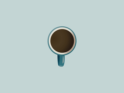 Cup blue coffee coffee cup icon illustration pastel colours texture