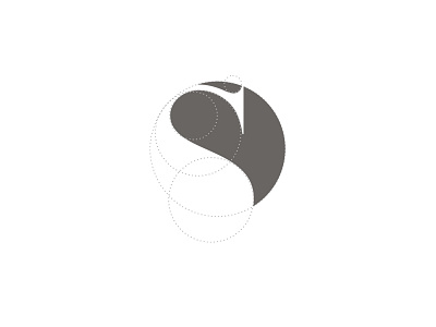 logo construction "S + yin yang" logo logodesign