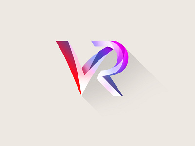 VR Monogramm color design logo monogram