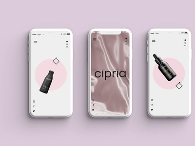 CIPRIA app app brand identity design flat typography ui ux web website