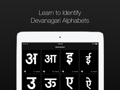 Learn to Identify Devanagari Alphabets