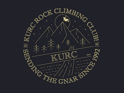 Climbing Club Shirt Design - University of Kansas climbing design graphic design illustration logo vector