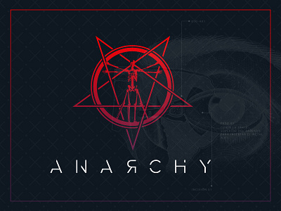 Anarchy Logo anatomy branding dark design logo logotype skeleton star typography