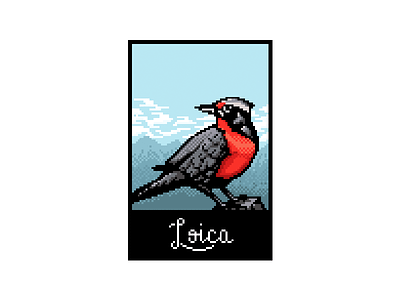 Loica 2d bird chile design game illustration ilustracion loica pajaro pixel pixelart videojuego