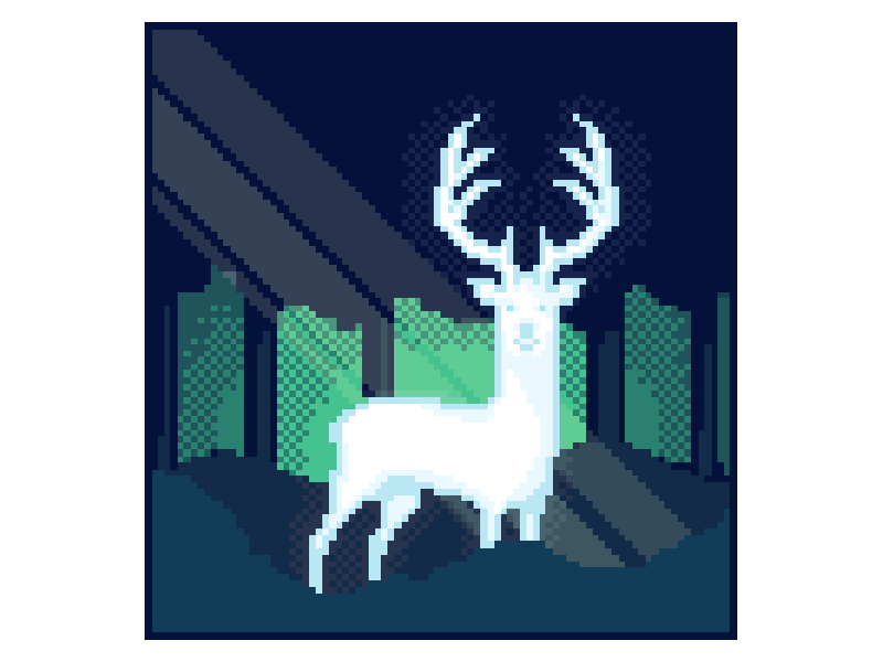 The Moon Deer 2d animal animation deer game graphic pixel pixel art