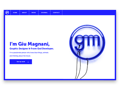 Personal Website - alpha version azul blue clean design designer developer minimal portfolio ui design web website