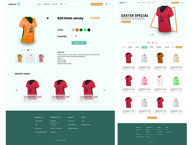 E-Commerce web design design ui web design