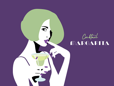Cocktails Margarita 2020 2020 trends art artwork design drawing dribbble drink girls glass graphicdesign illustration party poster art poster design
