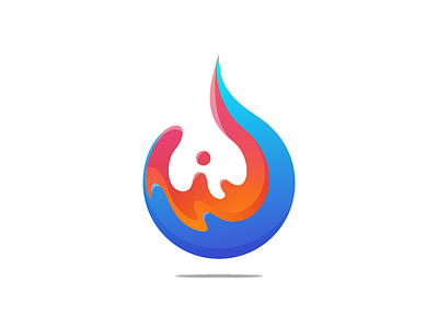 Fire & Water Drop logoconcept logodesigner logodesigns logoplace