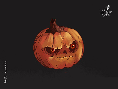 Angry Pumpkin Illustration