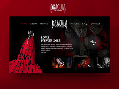 Dracula Website Interface animation art character design illustration illustration art logo ui ui design ux website design
