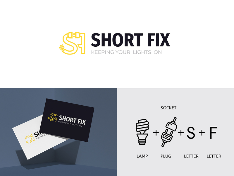 Short Fix Brading Logo Design art branding character drawing icon illustration logo minimal typography vector